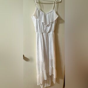 Candie's White Ruffled Maxi Dress